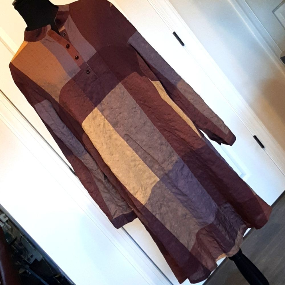 Emery Rose Patchwork Long Sleeve Dress